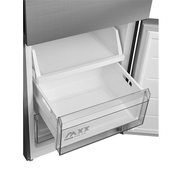 Midea MDRB600MME46 inox, alulfagyasztós, Hűtő: 313L, Fagyasztó:130L, Total No frost hűtőszekrény