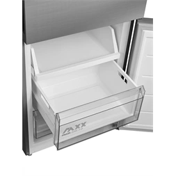 Midea MDRB600MME46 inox, alulfagyasztós, Hűtő: 313L, Fagyasztó:130L, Total No frost hűtőszekrény