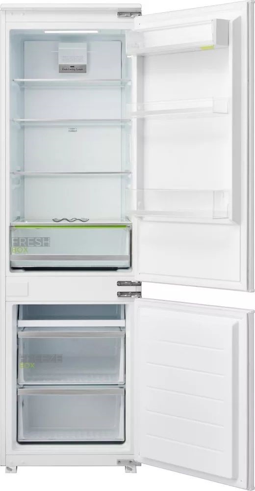 Midea MDRE353FGE01 alulfagyasztós, beépíthető, Hűtő:180L, Fagyasztó:68L, No frost hűtőszekrény