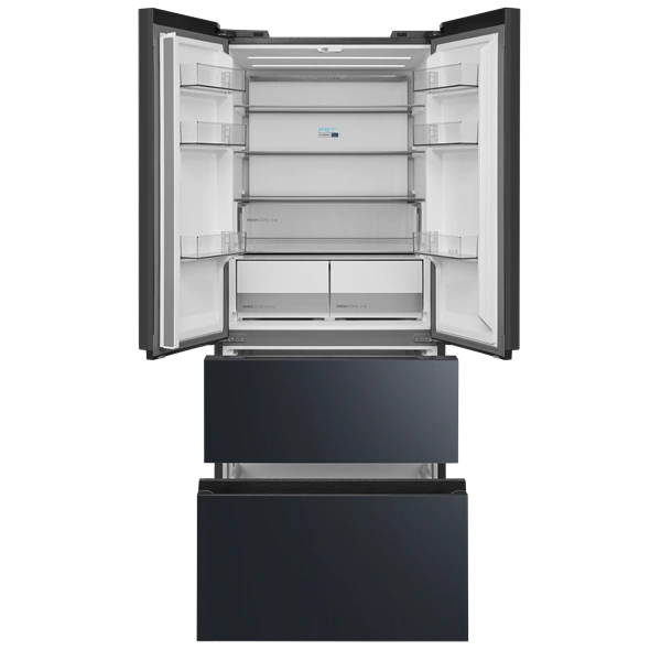 Midea MDRF600BIE70 inox, négyajtós, Hűtő:276L, Fagyasztó:159L, No frost hűtőszekrény