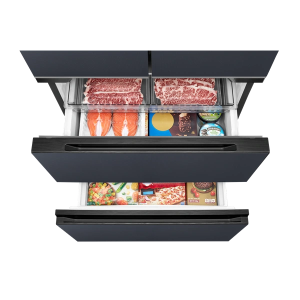 Midea MDRF600BIE70 inox, négyajtós, Hűtő:276L, Fagyasztó:159L, No frost hűtőszekrény