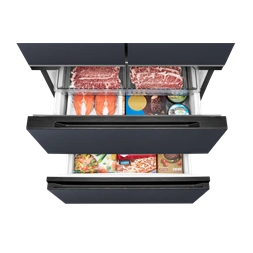 Midea MDRF600BIE70 inox, négyajtós, Hűtő:276L, Fagyasztó:159L, No frost hűtőszekrény