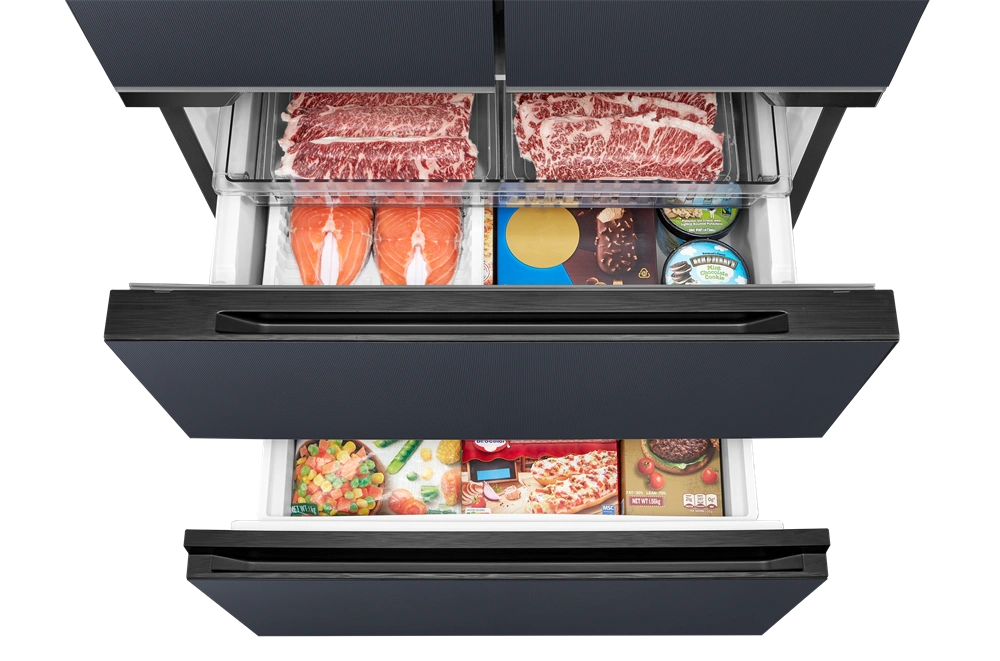 Midea MDRF600BIE70 inox, négyajtós, Hűtő:276L, Fagyasztó:159L, No frost hűtőszekrény