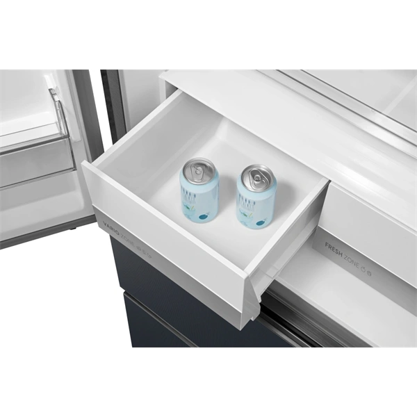 Midea MDRF600BIE70 inox, négyajtós, Hűtő:276L, Fagyasztó:159L, No frost hűtőszekrény