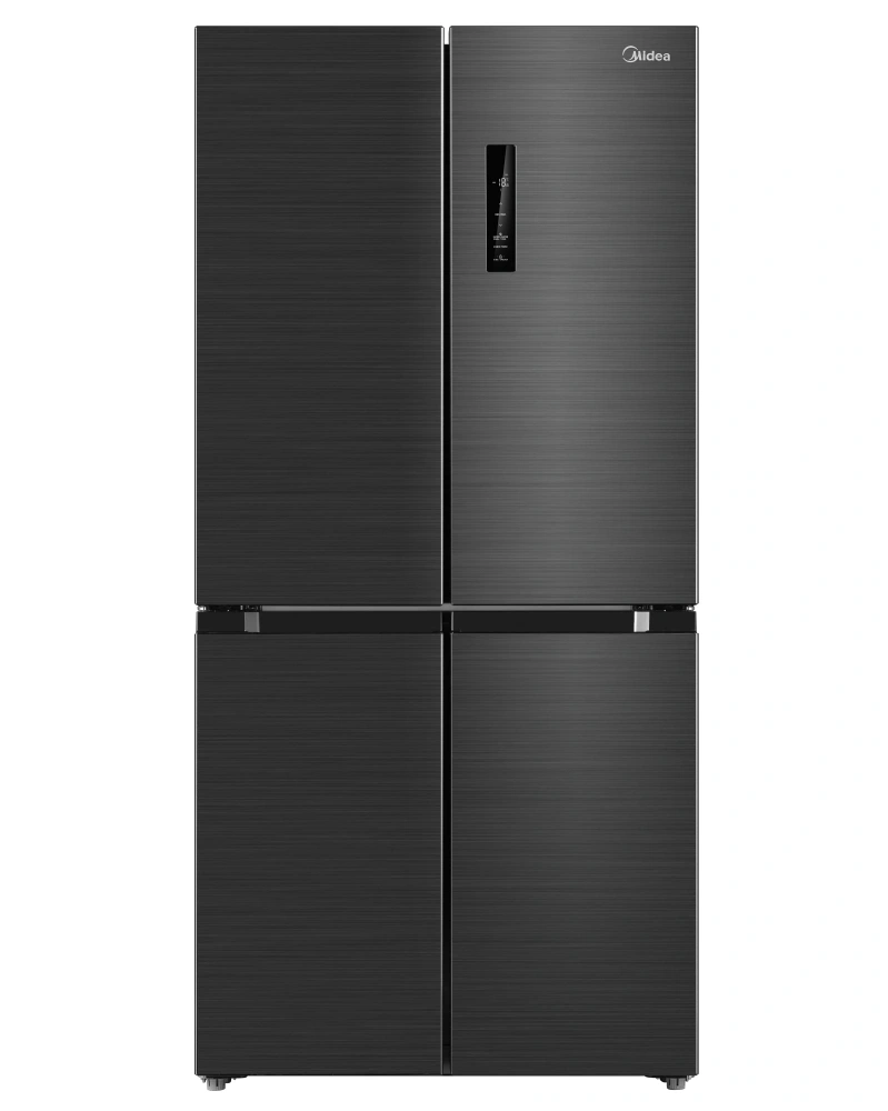 Midea MDRF632FIE45 inox, négyajtós, Hűtő:305L, Fagyasztó:169L, No frost hűtőszekrény