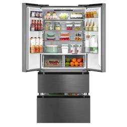 Midea MDRF692FIE46 inox, négyajtós, Hűtő:347L, Fagyasztó:169L, No frost hűtőszekrény