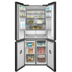 Midea MDRM587BIE70 inox, négyajtós, Hűtő:276L, Fagyasztó:150L, No frost hűtőszekrény