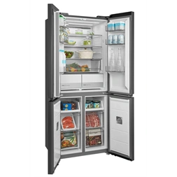 Midea MDRM587BIE70 inox, négyajtós, Hűtő:276L, Fagyasztó:150L, No frost hűtőszekrény