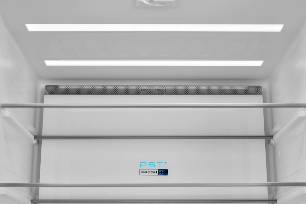 Midea MDRM587BIE70 inox, négyajtós, Hűtő:276L, Fagyasztó:150L, No frost hűtőszekrény