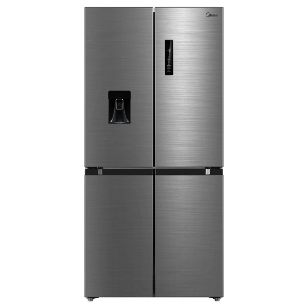 Midea MDRM632FGD46W inox, négyajtós, Hűtő:301L, Fagyasztó:169L, No frost hűtőszekrény