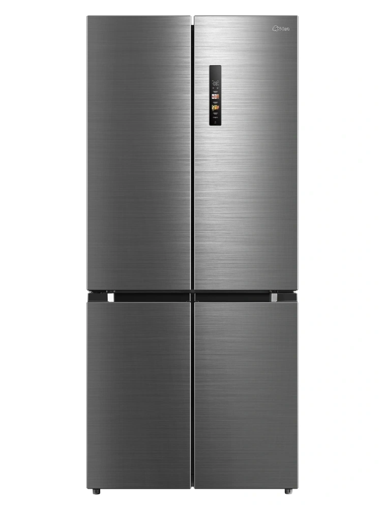 Midea MDRM691FIE46 inox, négyajtós, Hűtő:345L, Fagyasztó:170L, No frost hűtőszekrény