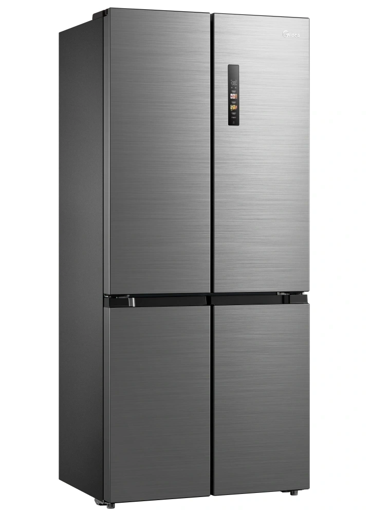 Midea MDRM691FIE46 inox, négyajtós, Hűtő:345L, Fagyasztó:170L, No frost hűtőszekrény