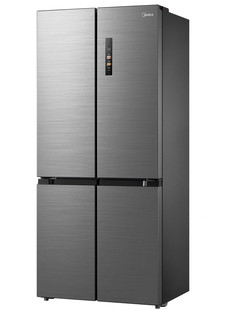 Midea MDRM691FIE46 inox, négyajtós, Hűtő:345L, Fagyasztó:170L, No frost hűtőszekrény