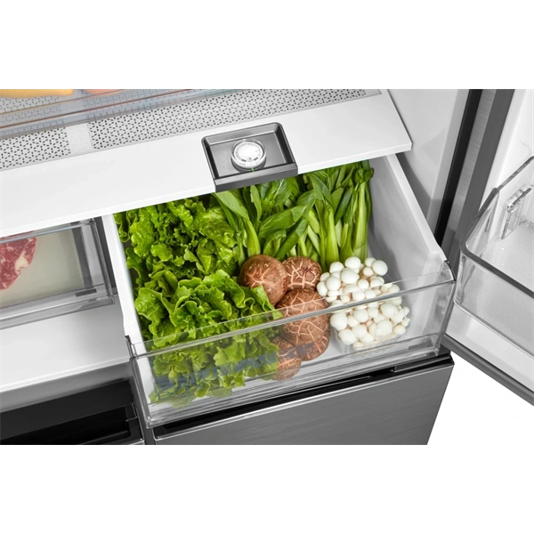 Midea MDRM691FIE46 inox, négyajtós, Hűtő:345L, Fagyasztó:170L, No frost hűtőszekrény