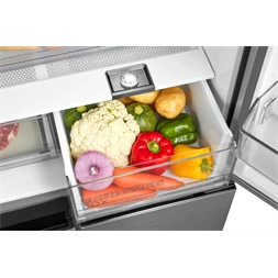 Midea MDRM691FIE46 inox, négyajtós, Hűtő:345L, Fagyasztó:170L, No frost hűtőszekrény