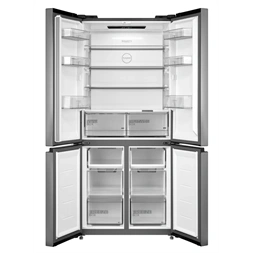 Midea MDRM691FIE46 inox, négyajtós, Hűtő:345L, Fagyasztó:170L, No frost hűtőszekrény