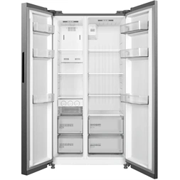 Midea MDRS710FGD46 inox, Side-by-side, Hűtő:349L, Fagyasztó:206L, No frost hűtőszekrény
