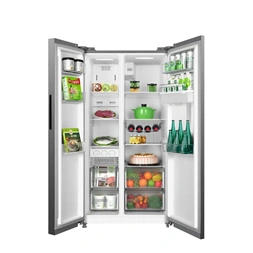 Midea MDRS710FGD46 inox, Side-by-side, Hűtő:349L, Fagyasztó:206L, No frost hűtőszekrény