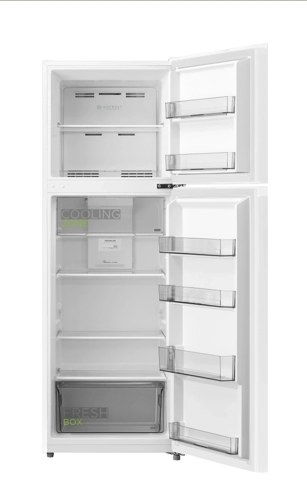 Midea MDRT385MTE01 fehér, felülfagyasztós, Hűtő:206L, Fagyasztó:60L, No frost hűtőszekrény