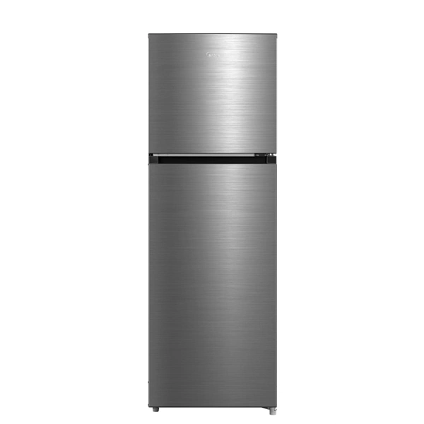 Midea MDRT385MTE46 inox, felülfagyasztós, Hűtő:206L, Fagyasztó:60L, No frost hűtőszekrény