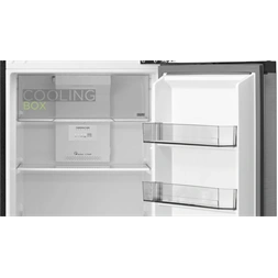 Midea MDRT385MTE46 inox, felülfagyasztós, Hűtő:206L, Fagyasztó:60L, No frost hűtőszekrény