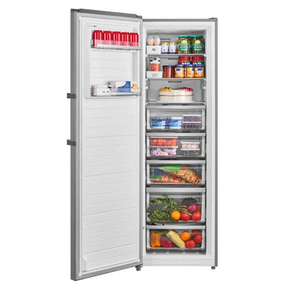 Midea MDRU385MTE46 inox, egyajtós, Fagyasztó:272L, No frost fagyasztószekrény