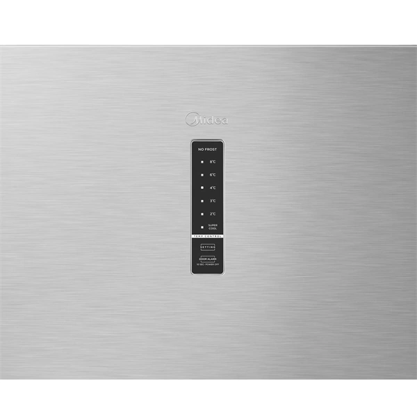 Midea MDRU502MTE46 inox, egyajtós, Hűtő:362L, No frost hűtőszekrény