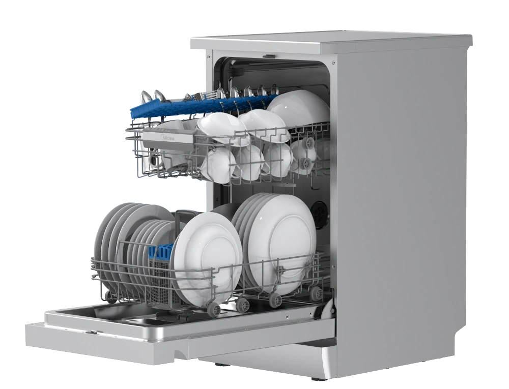 Midea MDWEF1034CSS-WG-EU inox, programok száma: 8, szabadonálló, 10 terítékes mosogatógép
