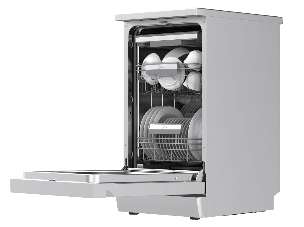Midea MDWEF1034DSS-WC inox , programok száma: 9, szabadonálló, 10 terítékes mosogatógép