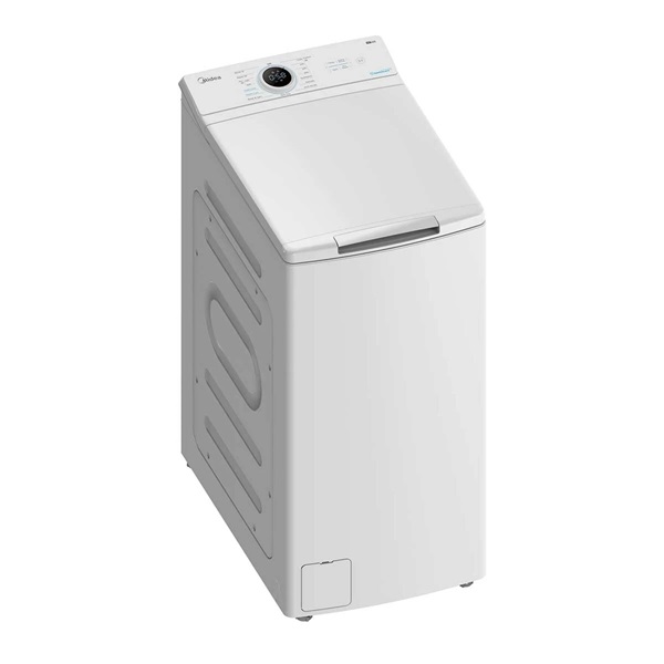 Midea MF100T60B/W-HU fehér, felültöltős, max.1000ford., 6 kg, mosógép (Újszerű)