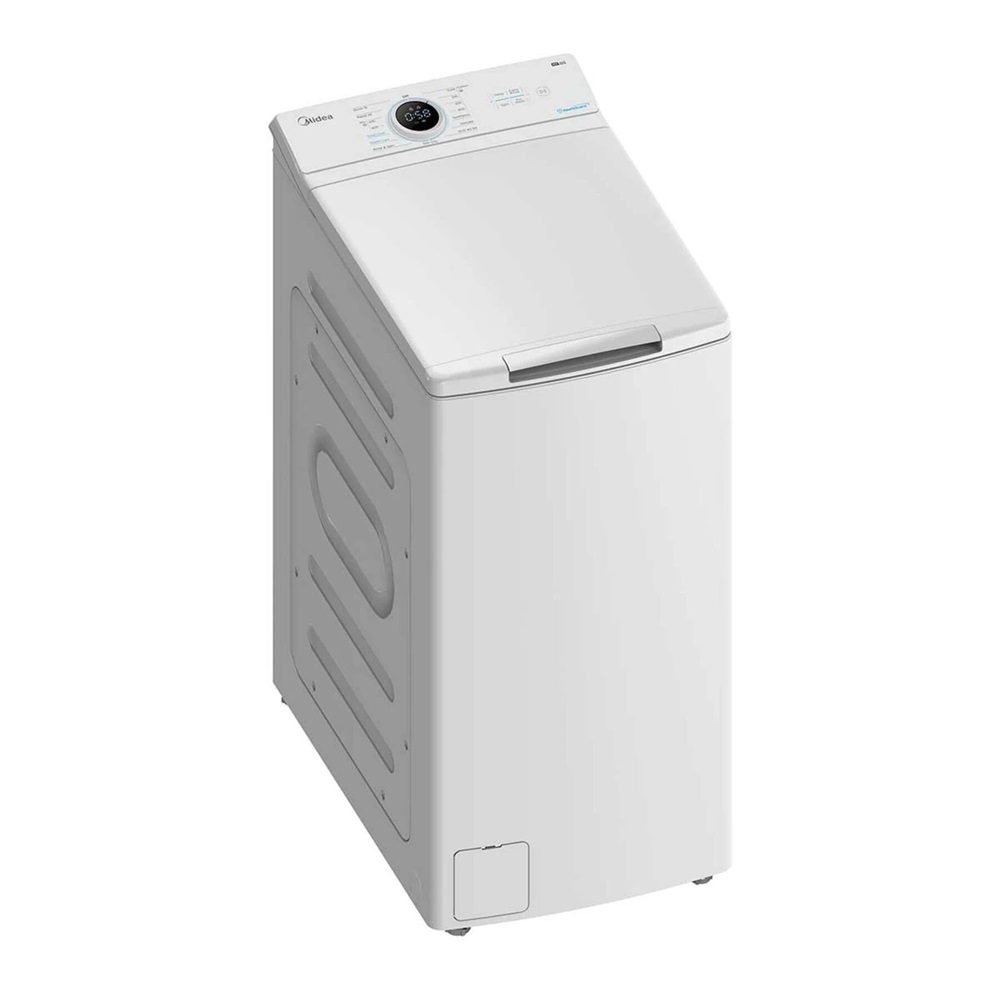 Midea MF100T60B/W-HU fehér, felültöltős, max.1000ford., 6 kg, mosógép (Újszerű)