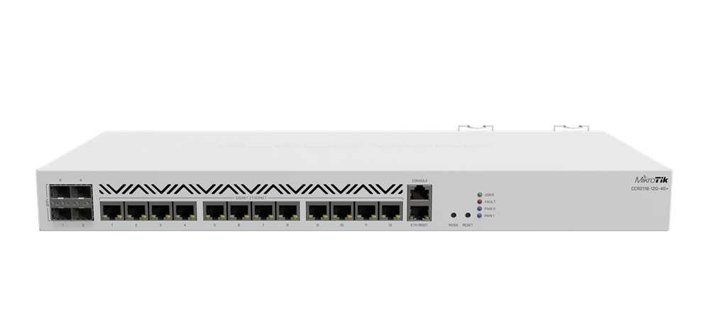 MikroTik CCR2116-12G-4S+ 13xGbE LAN 4xSFP+ port 19" Cloud Core Router