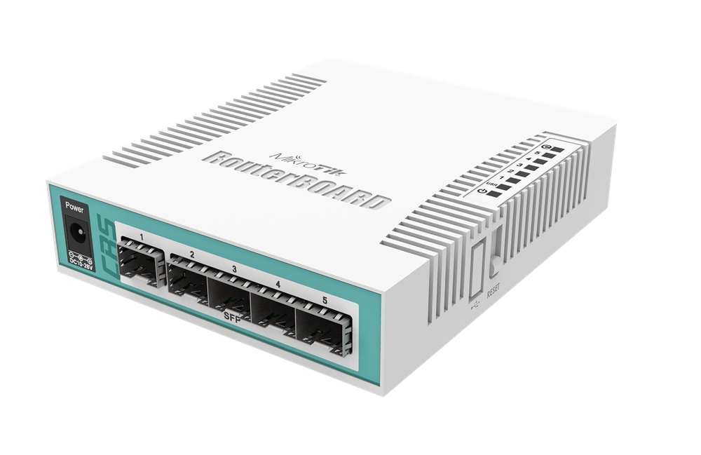 MikroTik CRS106-1C-5S 5xSFP 1xCombo port (SFP/GbE LAN) asztali Cloud Router Switch