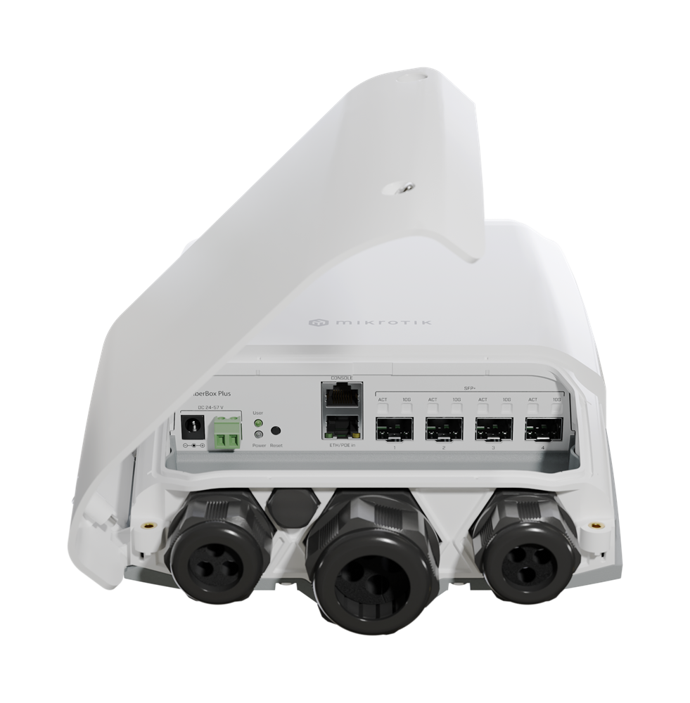 MikroTik CRS305-1G-4S+OUT FiberBox Plus L5 1xGbE LAN 4x SFP+ port kültéri Cloud Router Switch