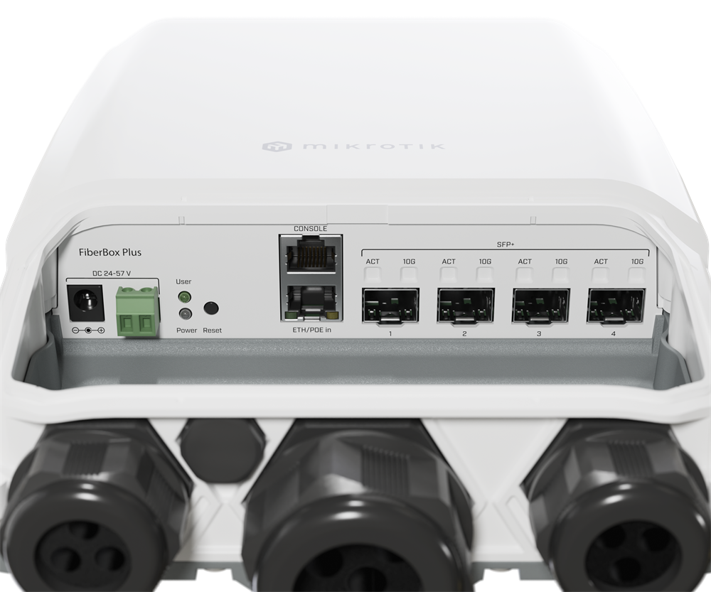 MikroTik CRS305-1G-4S+OUT FiberBox Plus L5 1xGbE LAN 4x SFP+ port kültéri Cloud Router Switch