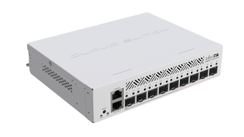 MikroTik CRS310-1G-5S-4S+IN 1xGbE LAN, 5xGbE SFP, 4x SFP+ port Cloud Router Switch