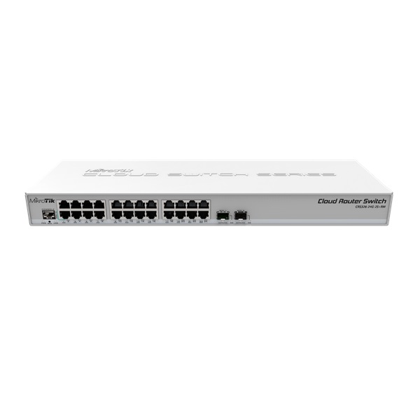 MikroTik CRS326-24G-2S+RM 1U 19" 24port GbE LAN 2x SFP+ uplink Cloud Router Switch