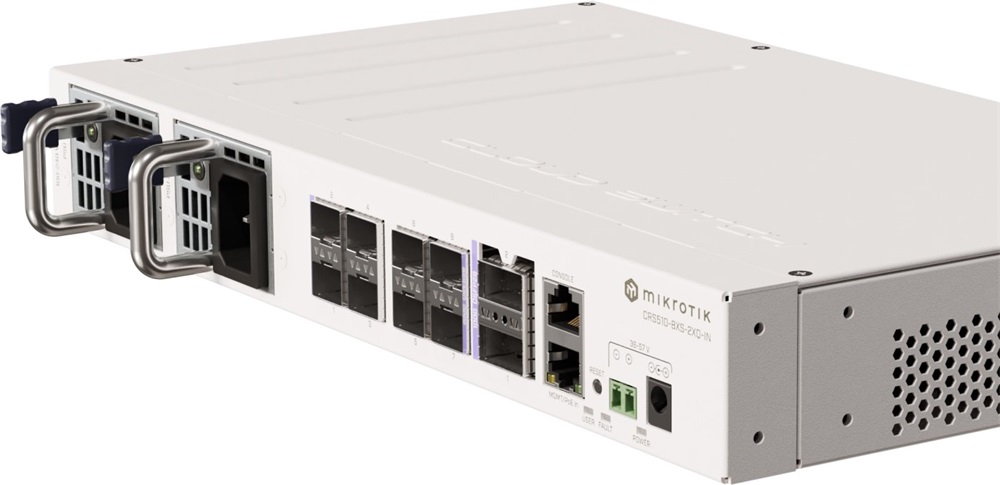 MikroTik CRS510-8XS-2XQ-IN L5 1xFE LAN, 2x 100G QSFP28, 8x25G SFP28 port Cloud Router Switch