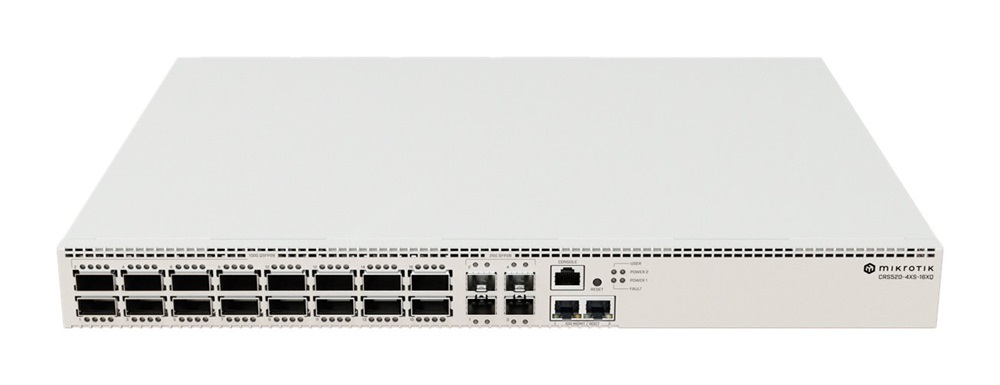 MikroTik CRS520-4XS-16XQ-RM 16x100GbE QSFP28 4x25GbE SFP28 2x10GbE Lan port Rackmount Cloud Router Switch