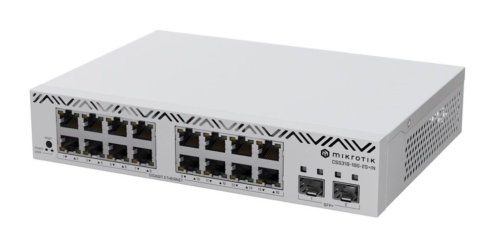 MikroTik CSS318-16G-2S+IN 16xGbE LAN 2xSFP+ port Cloud Smart Switch