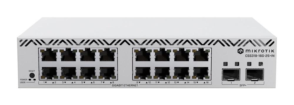 MikroTik CSS318-16G-2S+IN 16xGbE LAN 2xSFP+ port Cloud Smart Switch