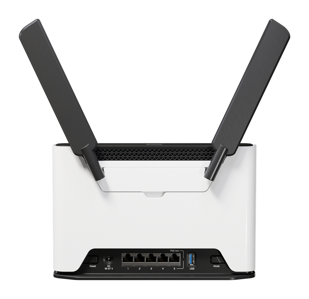 MikroTik Chateau PRO ax 802.11ax 5xGbE LAN port (PoE out port#5) 802.11ax Dual-Band Vezeték nélküli Wi-Fi 6 router