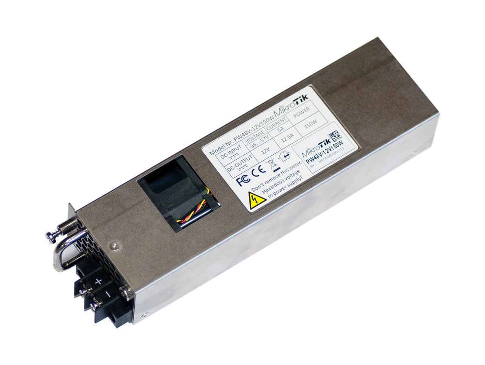 MikroTik Hot Swap 12V 150W - 48V DC Tápegység