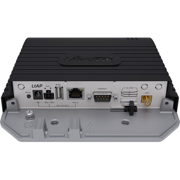MikroTik LTE6 kit 1xGbE LAN GPS 1x miniPCIe 3x miniSIM foglalat WiFi accesspoint beépített LTE CAT6 modemmel