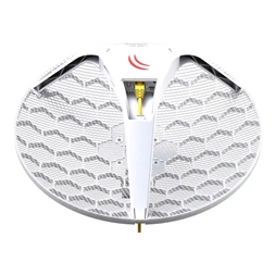 MikroTik RBLHG5kit 1x10/100 LAN port 2x2 5GHz 24.5 dBi 25fokos integrált rádió CPE/antenna 3db/csomag