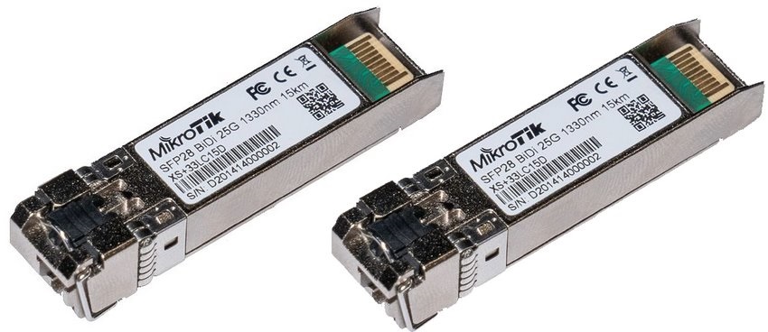 MikroTik XS+2733LC15D SFP28 1G/10G/25G SM LC 15km 1270nm/1330nm BiDi modul pár