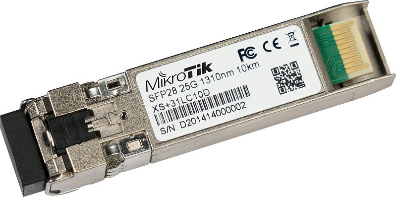 MikroTik XS+31LC10D monomódusú 1/10/25G SM 10km 1310nm SFP/SFP+/SFP28 modul