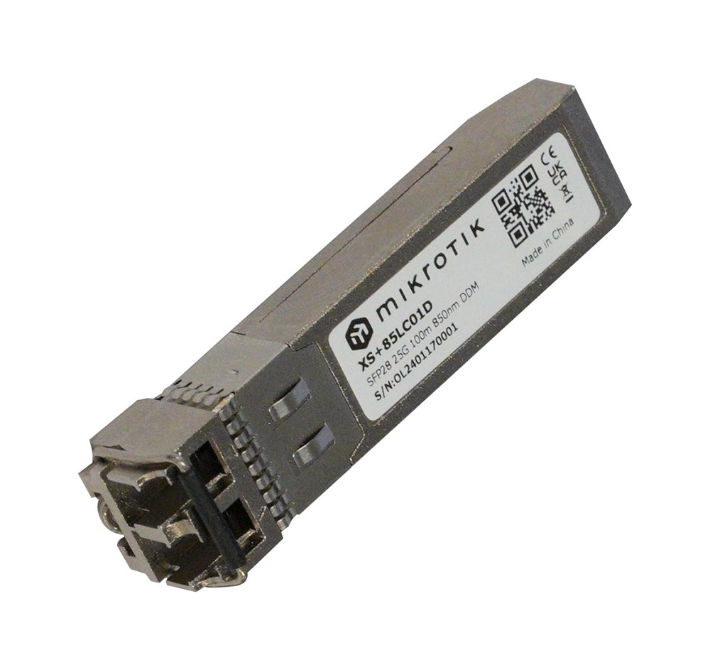 MikroTik XS+85LC01D multimódusú 1/10/25G MM 850nm SFP/SFP+/ LC SFP28 modul