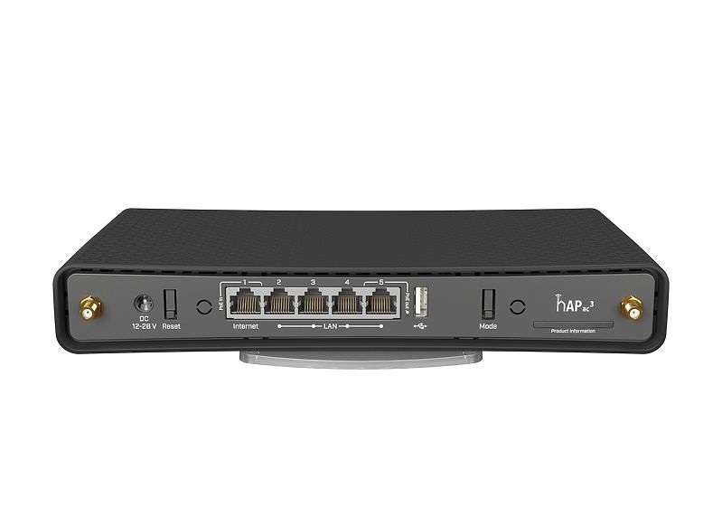 MikroTik hAP ac3 RBD53iG-5HacD2HnD AC1200 5xGbE LAN Külső antennás Dual-Band Vezeték nélküli router