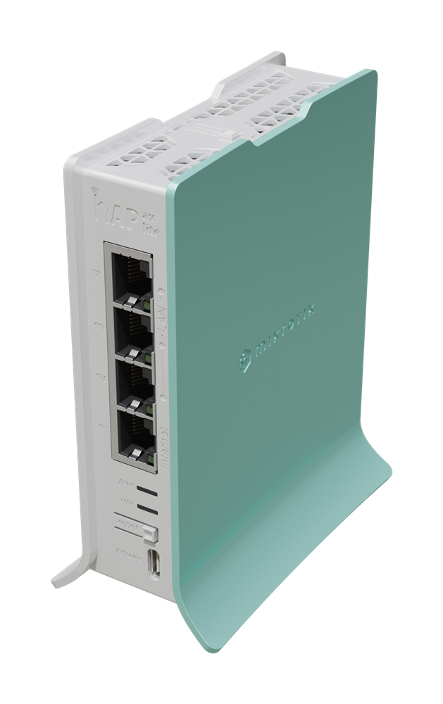 MikroTik hAP ax lite L41G-2AXD 4xGbE LAN 2,4GHz 802.11ax Wi-Fi 6 Vezeték nélküli router